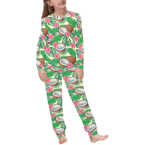 Coconut Pattern Print Design 01 Kids' Boys' Girls' All Over Print Pajama Set