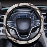 Garlic bulb dark background Car Steering Wheel Cover