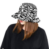 Black white camouflage pattern Unisex Bucket Hat