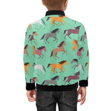 Colorful horses pattern Kids' Boys' Girls' Bomber Jacket