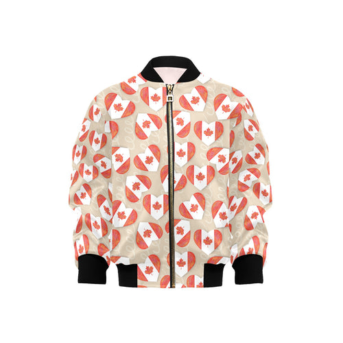 Canada Pattern Print Design 01 Kids' Boys' Girls' Bomber Jacket