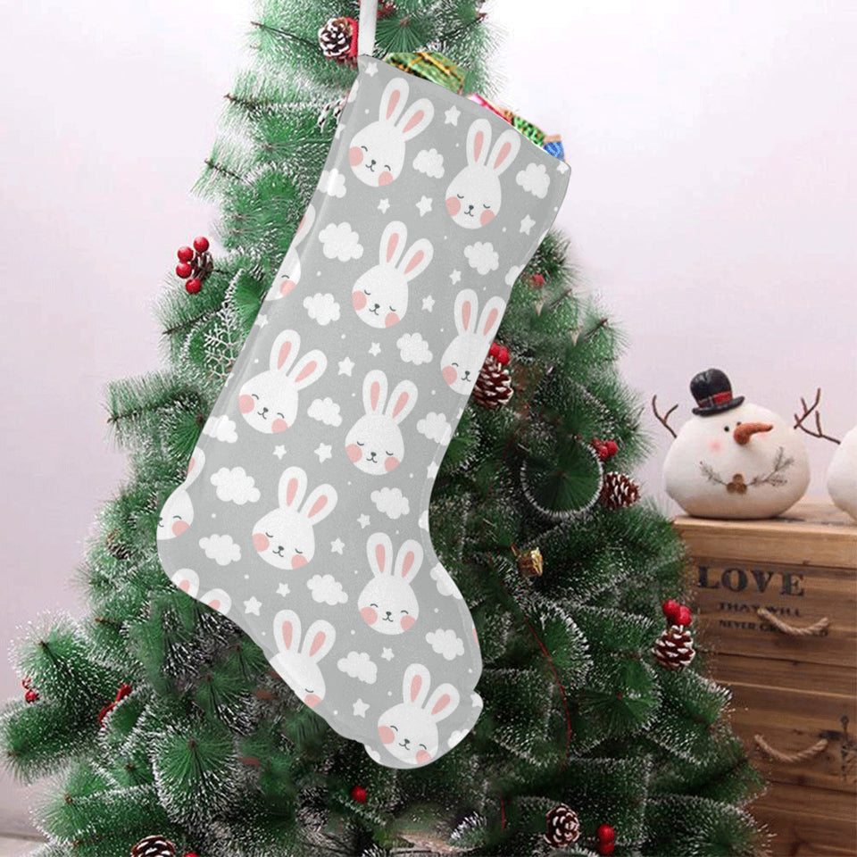 Rabbit cloud Pattern Christmas Stocking