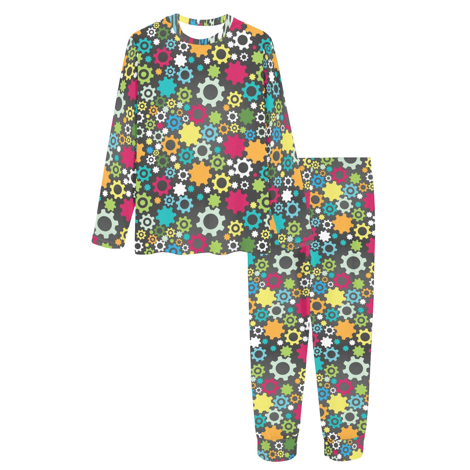 Gear Pattern Print Design 03 Women's All Over Print Pajama Set