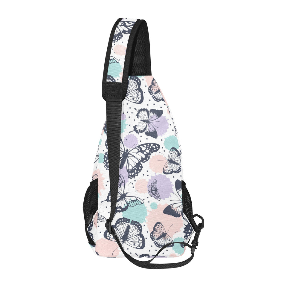 Butterfly pattern All Over Print Chest Bag