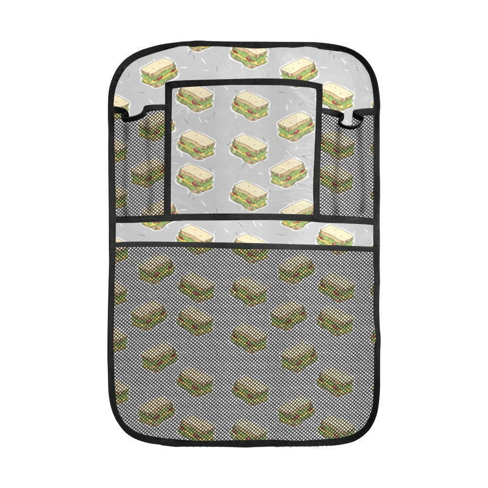 Sandwich Pattern Print Design 05 Car Seat Back Organizer