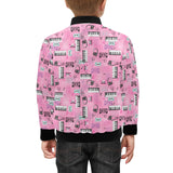 Piano Pattern Print Design 01 Kids' Boys' Girls' Bomber Jacket