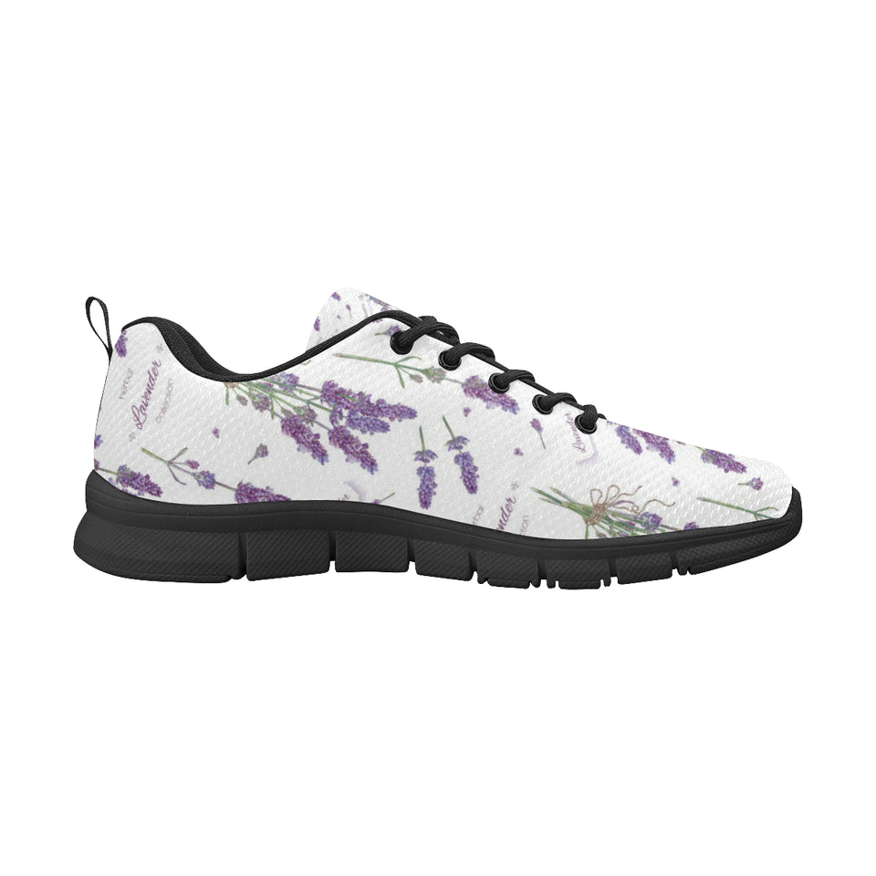 lavender flower design pattern Men's Sneaker Shoes
