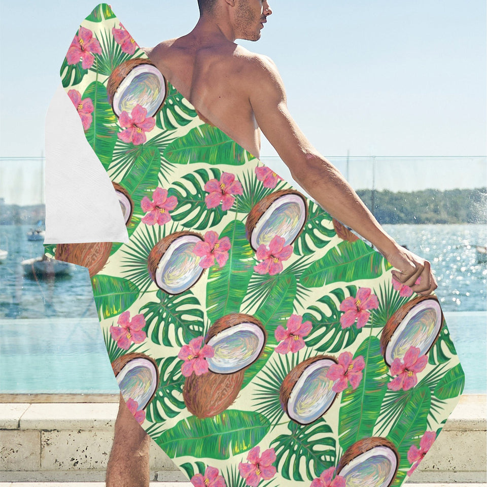 Coconut Pattern Print Design 01 Beach Towel