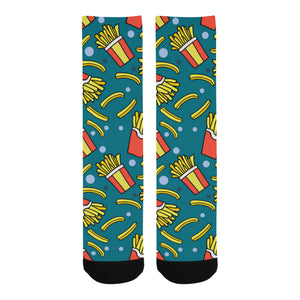French fries red paper box pattern Crew Socks