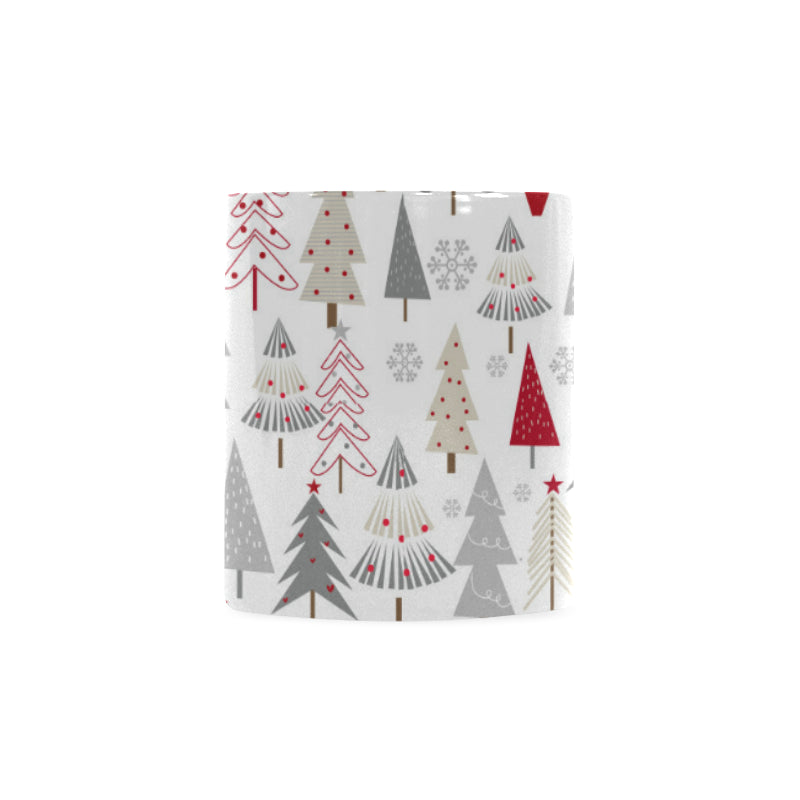 Cute Christmas tree pattern Classical White Mug (Fulfilled In US)