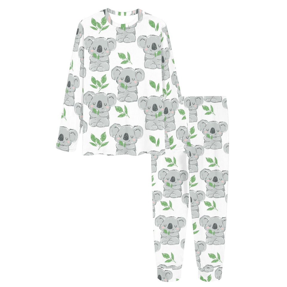 Hand drawn Koala leaves pattern Women's All Over Print Pajama Set