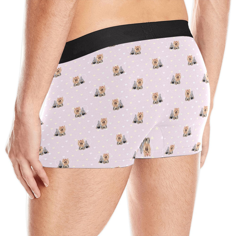 Yorkshire Terrier Pattern Print Design 02 Men's All Over Print Boxer Briefs Men's Underwear