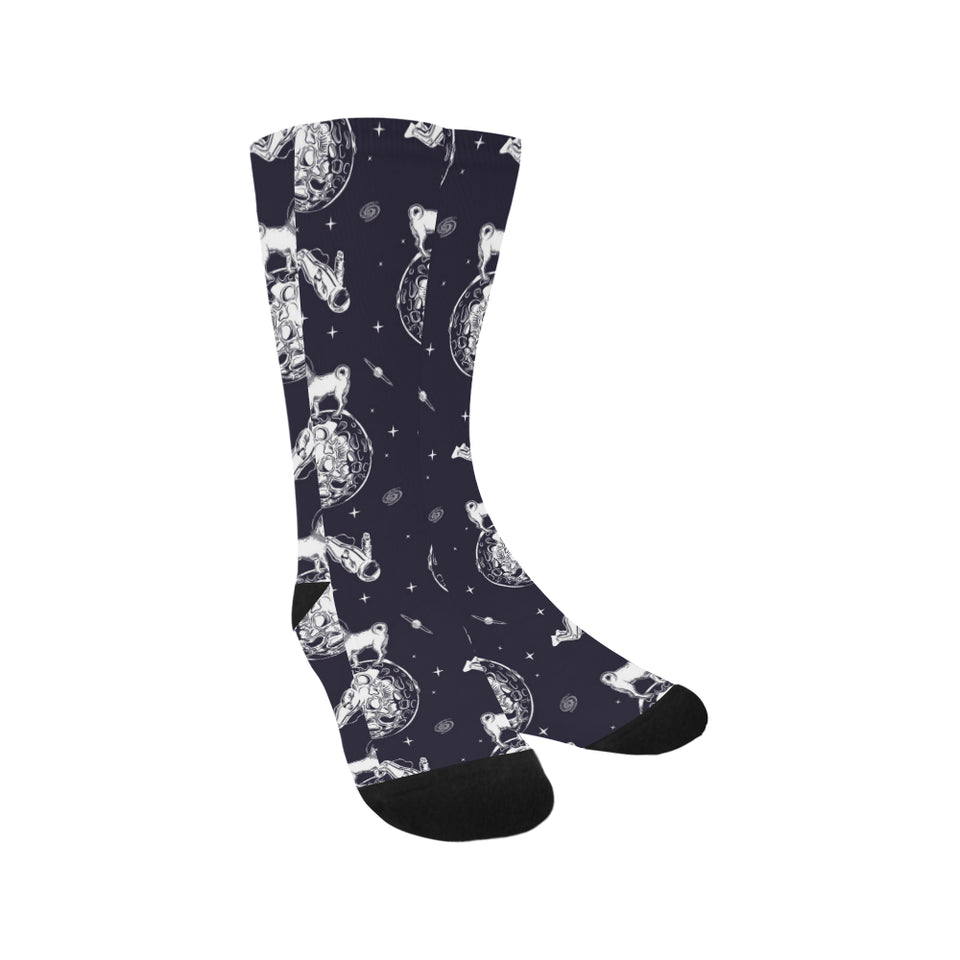 Chihuahua space helmet. astronaut pattern Crew Socks