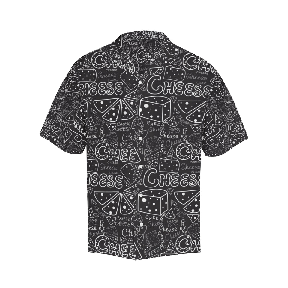 Handwritten cheese pattern Men's All Over Print Hawaiian Shirt