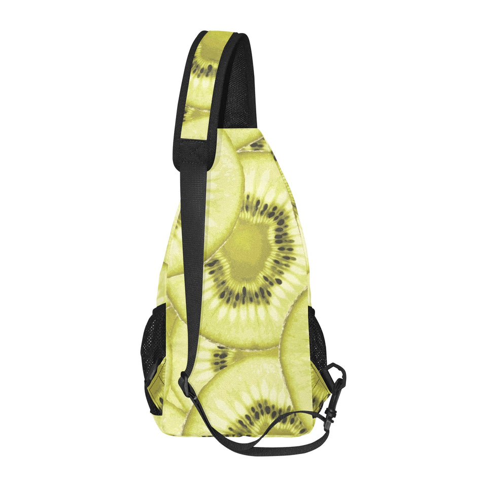 Sliced kiwi pattern All Over Print Chest Bag