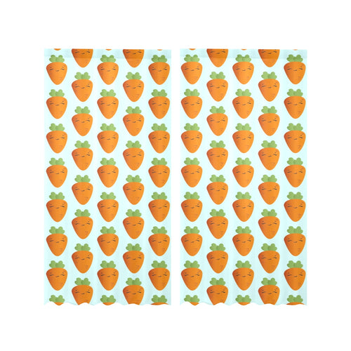 Carrot Pattern Print Design 03 Gauze Curtain