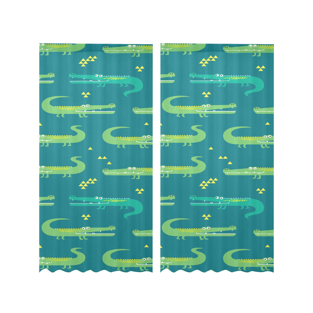 Crocodile pattern Gauze Curtain