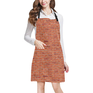 Brick Printed Pattern Print Design 03 All Over Print Adjustable Apron