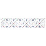 Anchor rudder nautical design pattern Table Runner