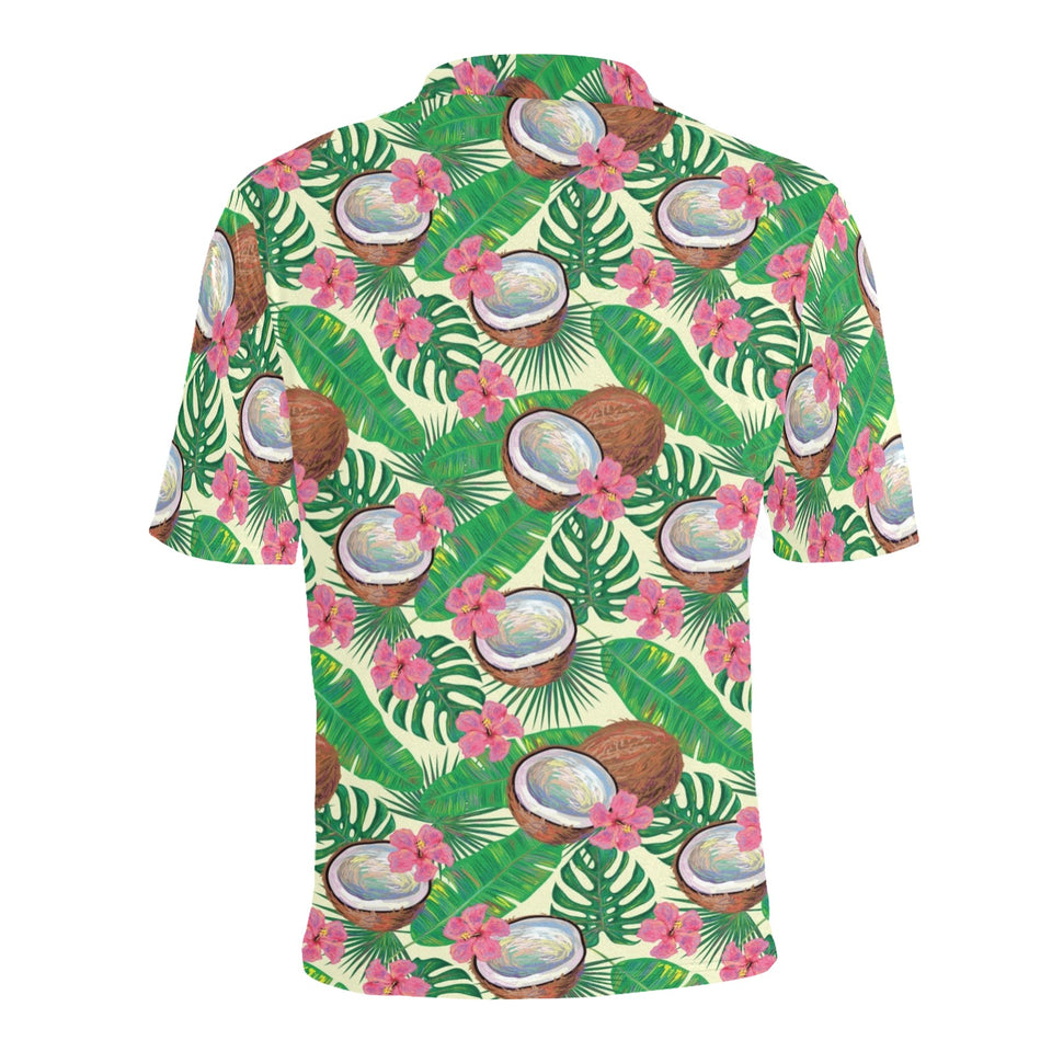 Coconut Pattern Print Design 01 Men's All Over Print Polo Shirt
