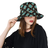 Sea turtle blue stone pattern Unisex Bucket Hat