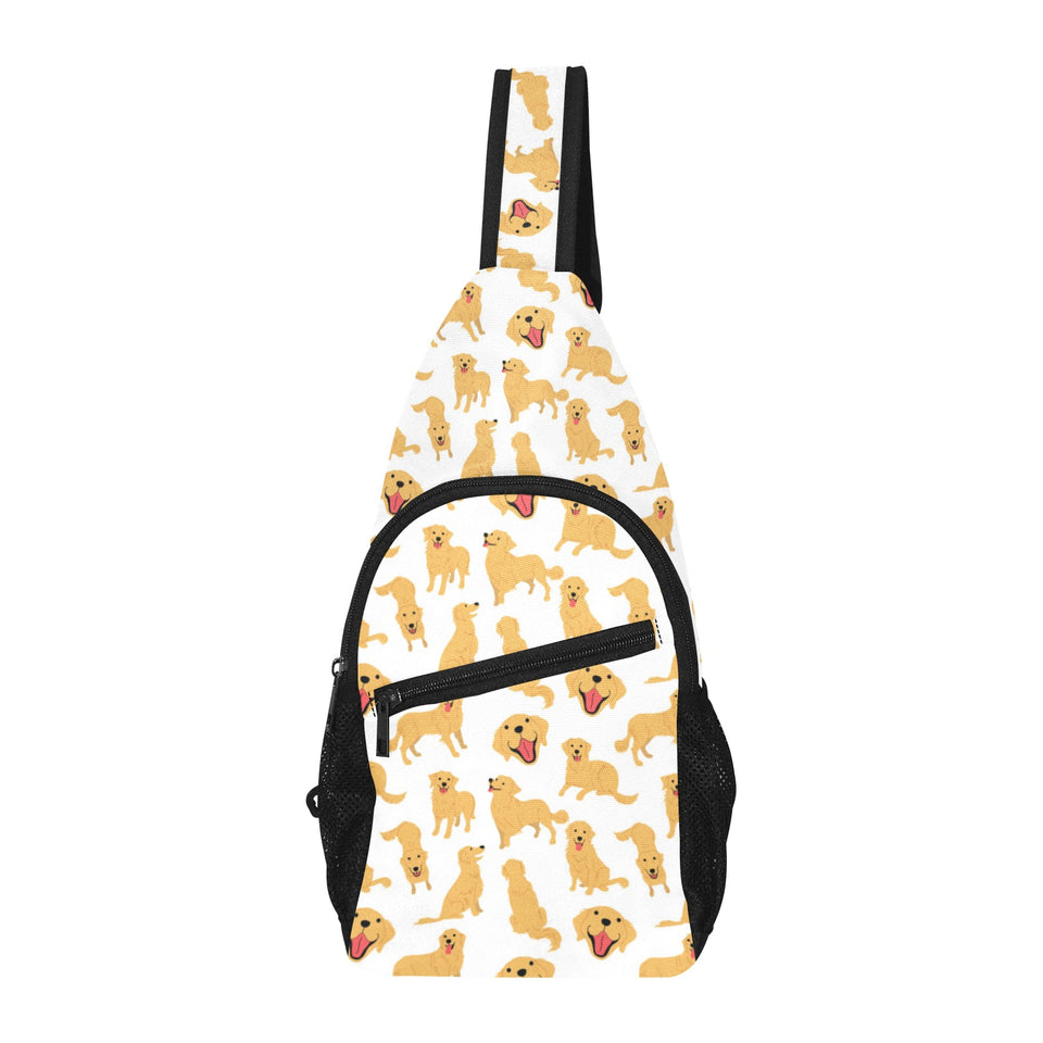 Golden Retriever Pattern Print Design 05 All Over Print Chest Bag