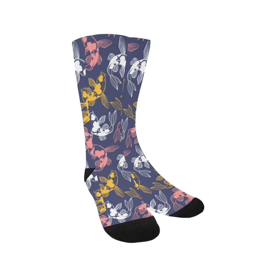 Koi Fish Carp Fish pattern Crew Socks