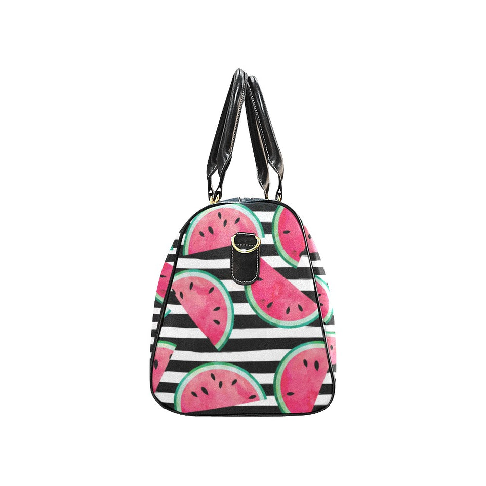 Watercolor paint textured watermelon pieces Travel Bag