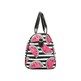 Watercolor paint textured watermelon pieces Travel Bag