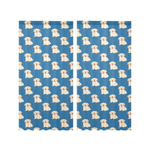 Golden Retriever Pattern Print Design 03 Gauze Curtain