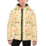 Guinea Pig Pattern Print Design 05 Kids' Boys' Girls' Padded Hooded Jacket