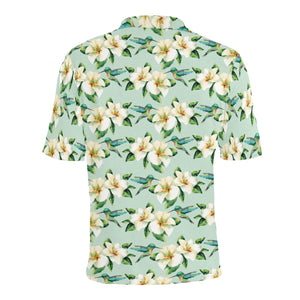 Hummingbird Pattern Print Design 01 Men's All Over Print Polo Shirt