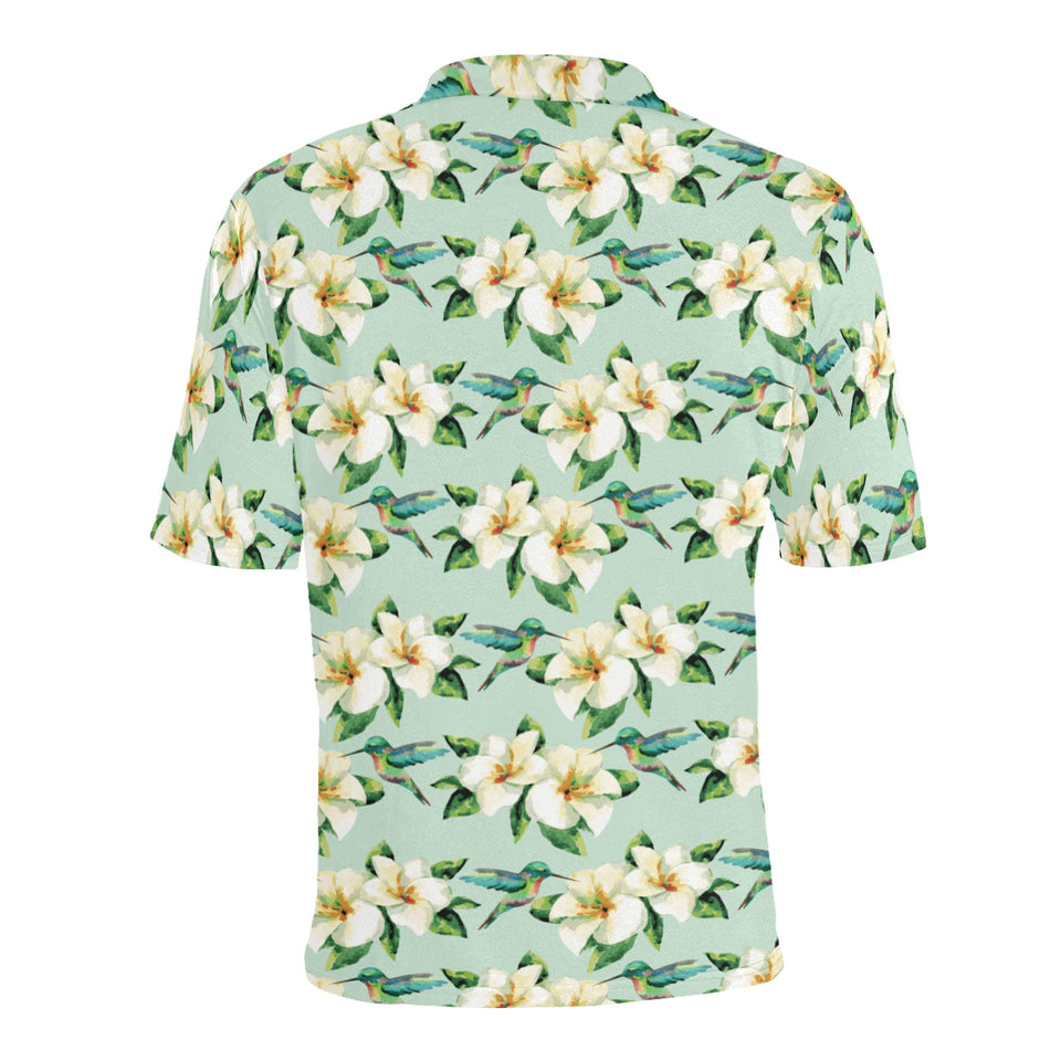 Hummingbird Pattern Print Design 01 Men's All Over Print Polo Shirt