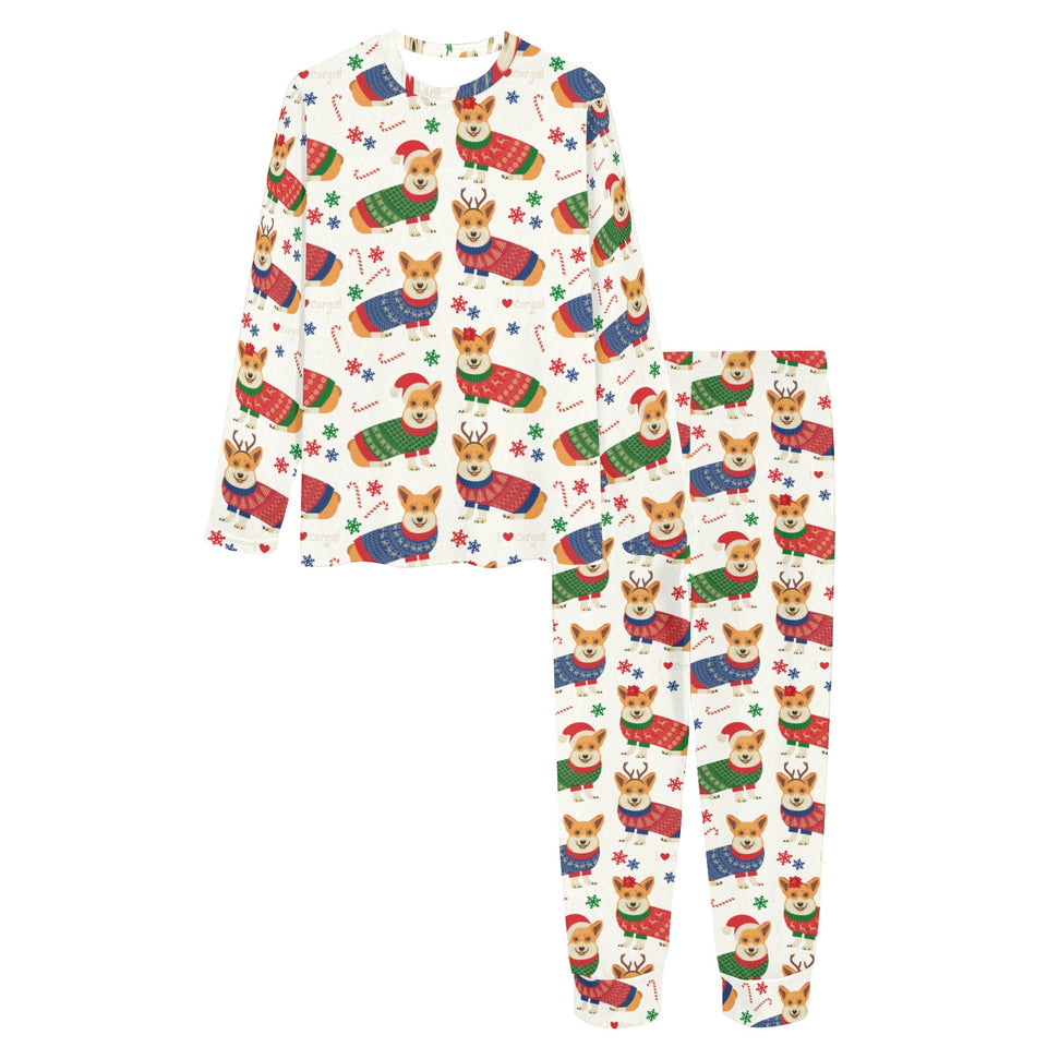 Corgi Christmas Pattern Women's All Over Print Pajama Set
