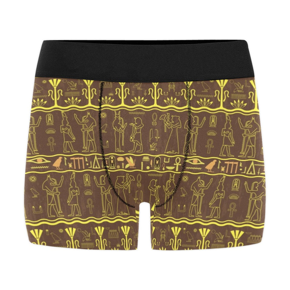 Egypt Hieroglyphics Pattern Print Design 03 Men's All Over Print Boxer Briefs Men's Underwear
