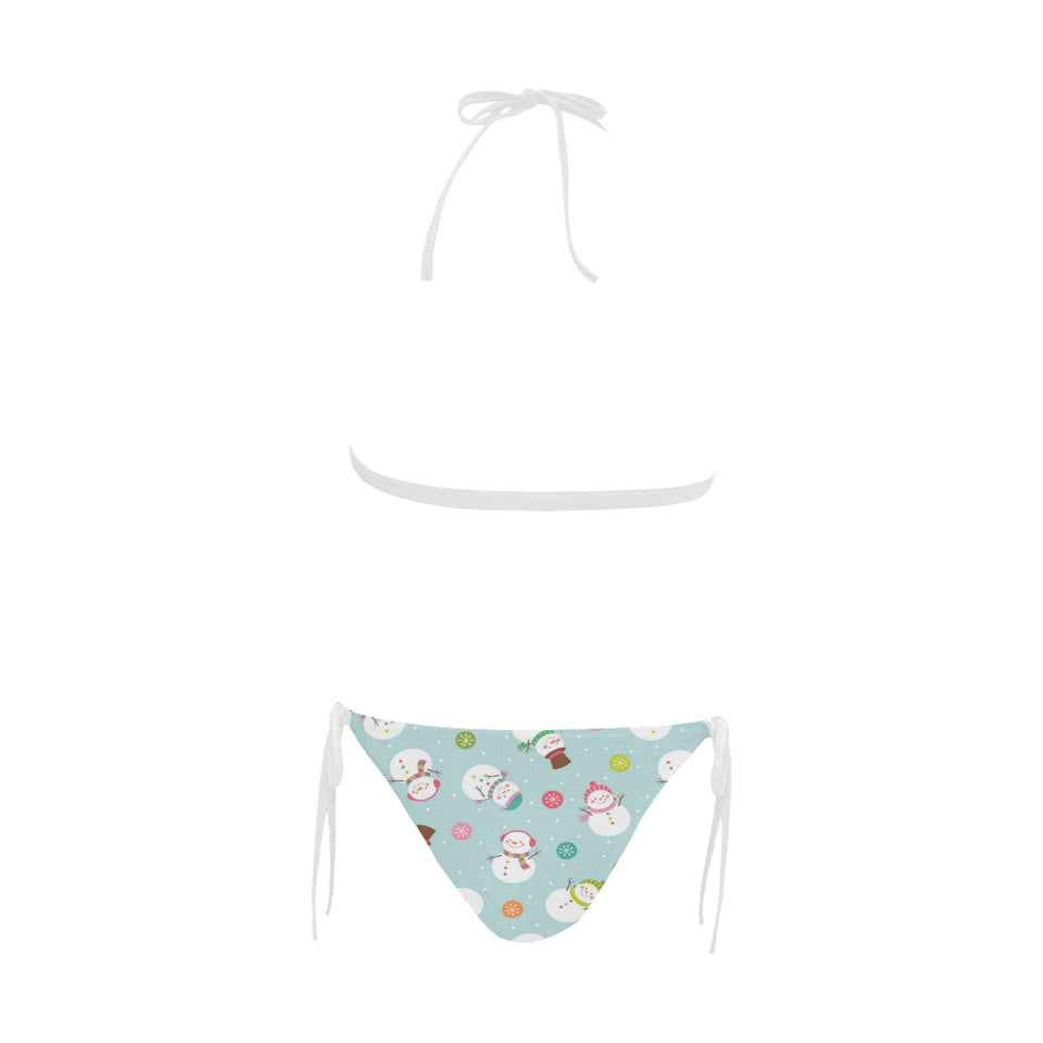 Cute snowman snowflake pattern Sexy Bikinis Two-Piece Swimsuits