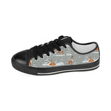 Beautiful deers Winter Christmas Kids' Boys' Girls' Low Top Canvas Shoes Black