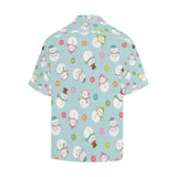 Cute snowman snowflake pattern Men's All Over Print Hawaiian Shirt