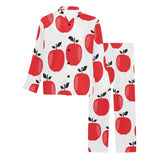red apples white background Men's Long Pajama Set