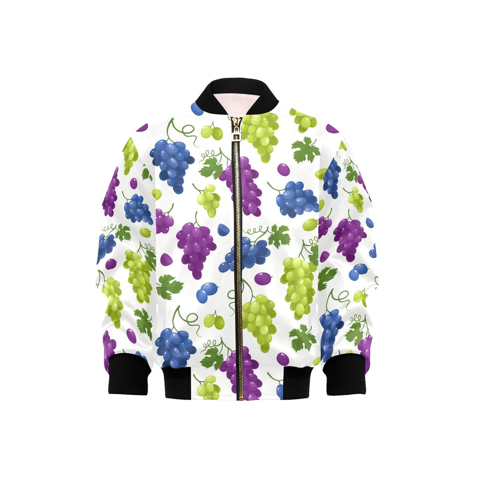 Grape pattern Kids' Boys' Girls' Bomber Jacket