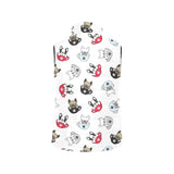 French bulldog cup paw pattern Women's Padded Vest