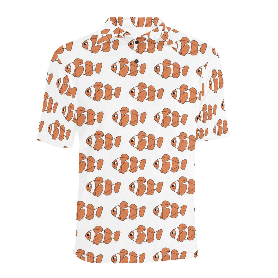 Clown Fish Pattern Print Design 05 Men's All Over Print Polo Shirt