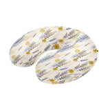 Lavender modern pattern blackground U-Shaped Travel Neck Pillow