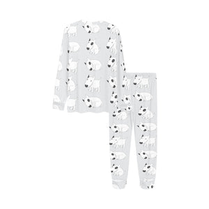 Bull Terrier Pattern Print Design 01 Kids' Boys' Girls' All Over Print Pajama Set