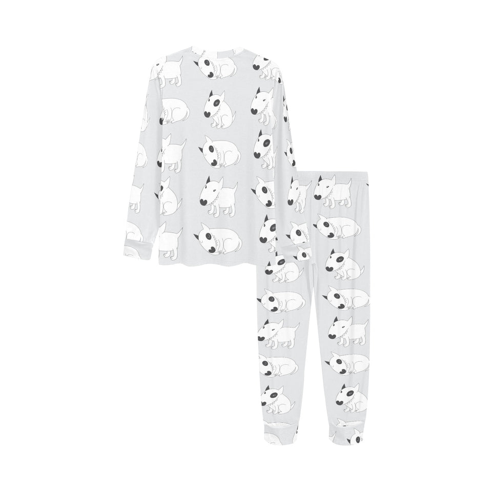 Bull Terrier Pattern Print Design 01 Kids' Boys' Girls' All Over Print Pajama Set