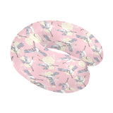 Japanese crane rose pattern U-Shaped Travel Neck Pillow