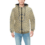 arabic star gold pattern Men's Padded Hooded Jacket