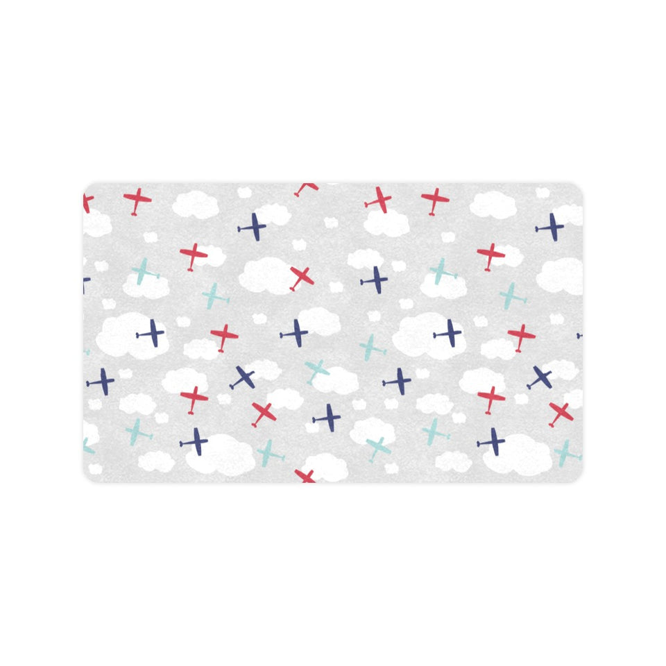 Airplane cloud grey background Doormat