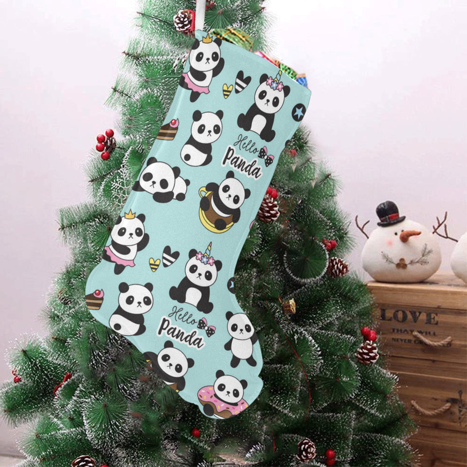 Cute baby panda pattern Christmas Stocking