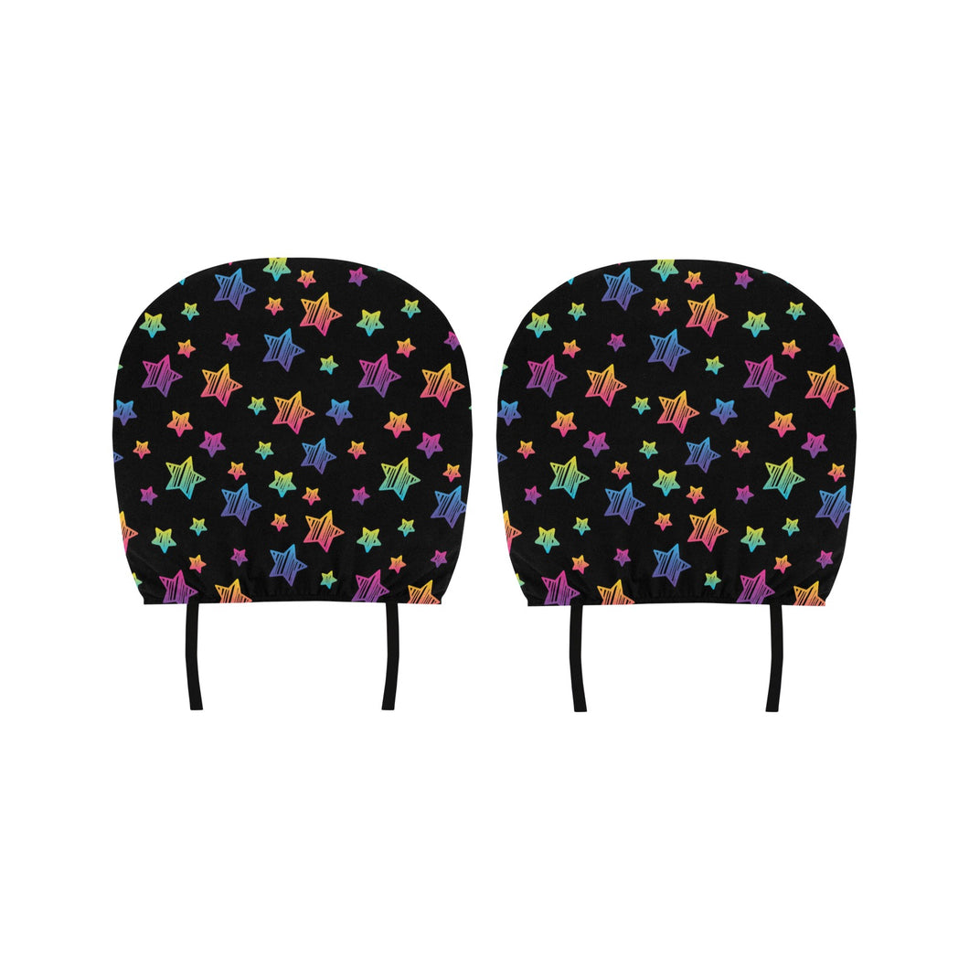 Colorful star pattern Car Headrest Cover